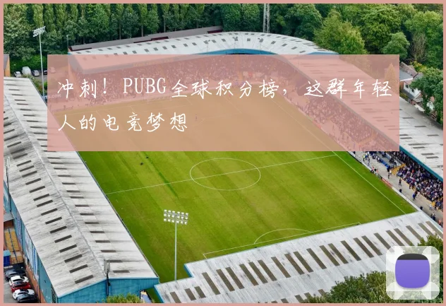 冲刺!PUBG全球积分榜,这群年轻人的电竞梦想